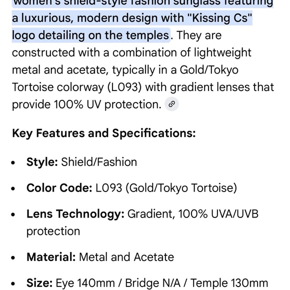 Coach Gold and Tortoise Sunglasses - Picture 2 of 7